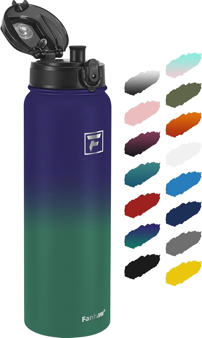 Fanhaw 32 Oz Insulated Stainless Steel Vacuum Water Bottle by FANHAW