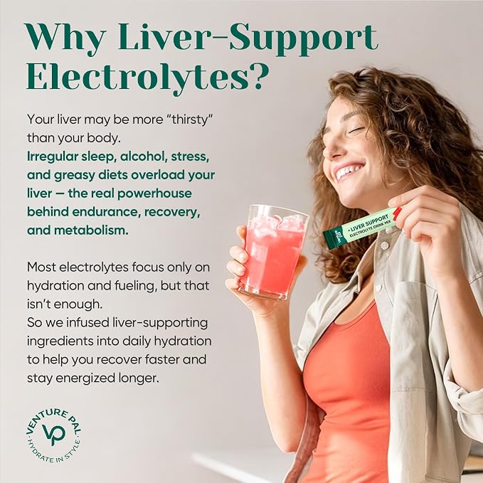 Venture Pal Hydration Packets + Liver Support- Liquid Daily IV Electrolyte - Image 2