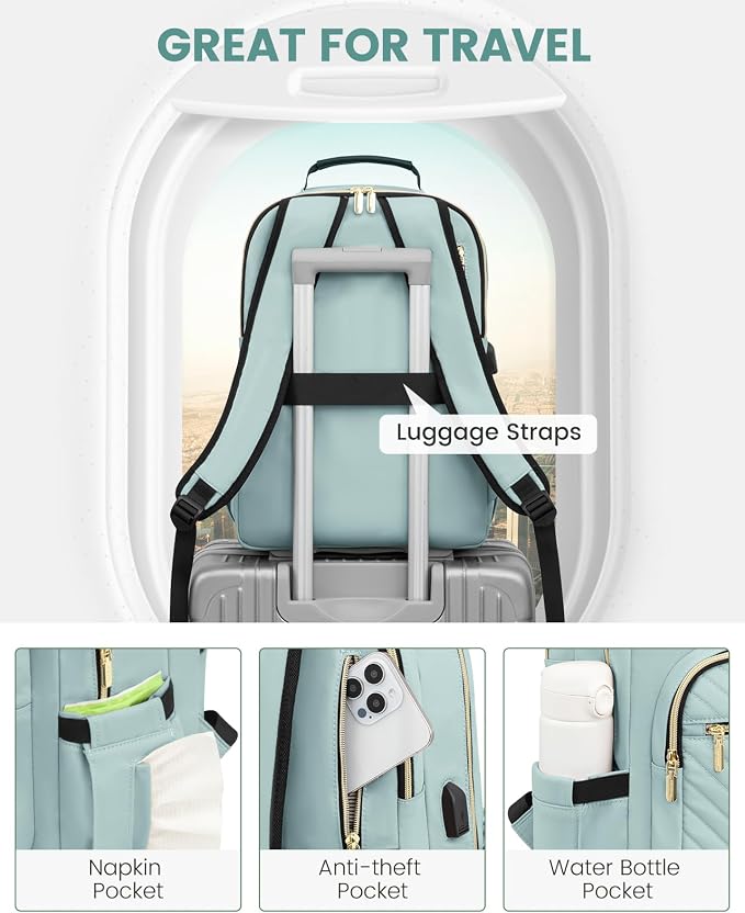 LOVEVOOK Laptop Backpack Purse for Women, Work Travel Computer Bags, College - Image 4