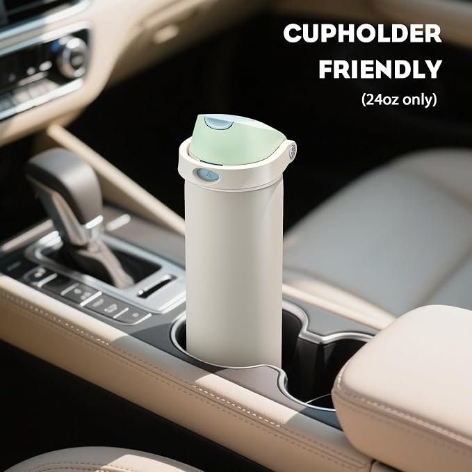 POWCAN 24 oz Steel Insulated Water Bottle: 2-in-1 Push-Button Spout & Flip - Image 5