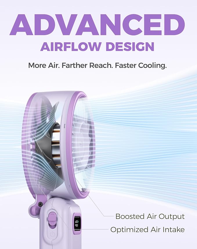 Diveblues Portable Turbo Fan, 100 Speed Handheld Fan - Image 3