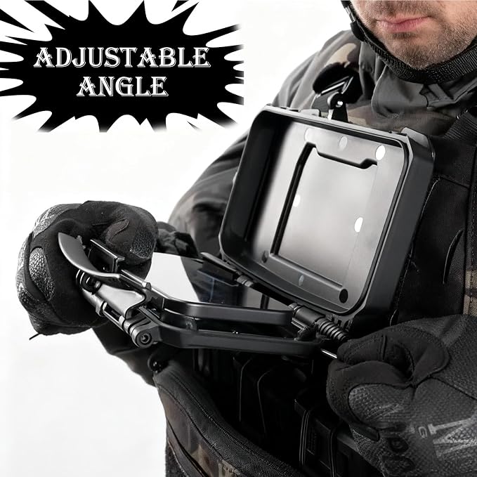 Multi-Functional Tactical Chest Phone Mount, Outdoor MOLLE Chest Navigation - Image 4
