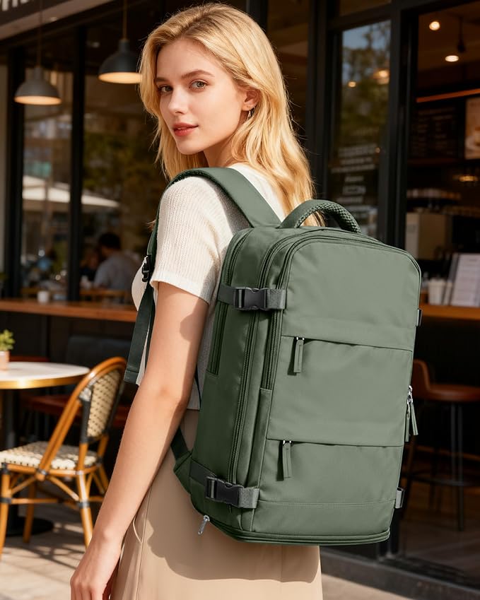 coofay Large Travel Backpack For Women Men Airline Approved Carry On Backpack - Image 2