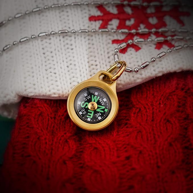 MecArmy Mini Titanium/Brass Compass, Waterproof IPX5 Pocket Compass - Image 6