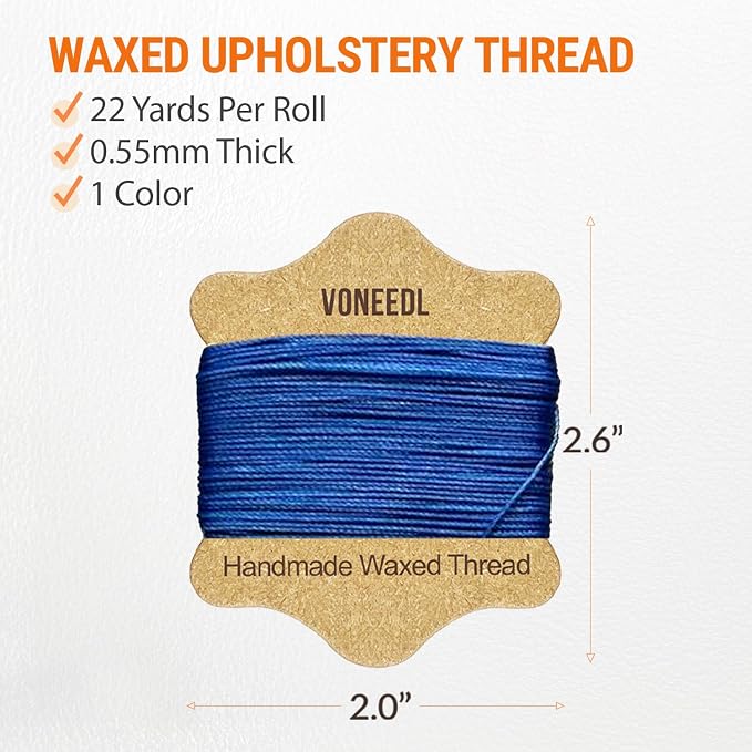 Upholstery Repair Kit: Waxed Sewing Thread & Heavy Duty Needles - Image 3