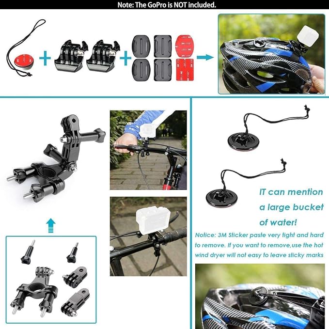 Navitech 50-in-1 Action Camera Accessories Combo KIt - Image 5