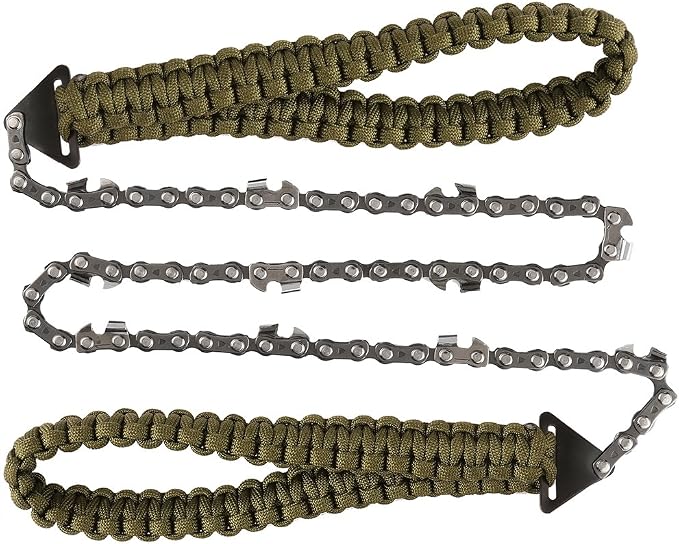 Pocket Chainsaw with Paracord Handle 24 Inches 11 Teeth Folding Chain Hand Saw by Skyocean