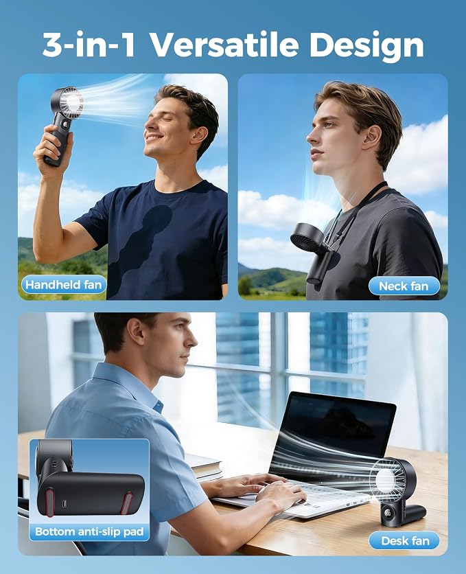 2026 Upgrade 3 In 1 Handheld Portable Turbo Fan - Image 3