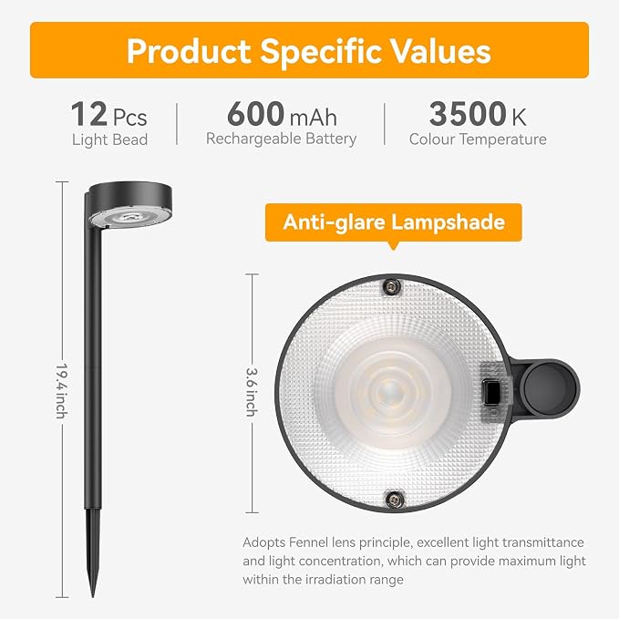 Ahaorigin 12 Pack Solar Pathway Lights Outdoor, 12 Brighter LED Solar Lights - Image 5