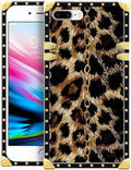 Compatible with iPhone 8 Plus 7 Plus Case, Seamless Gold Chain Leopard Luxury by Unknown