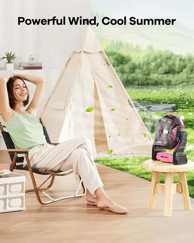 30000mAh Rechargeable Camping Fan - Image 2
