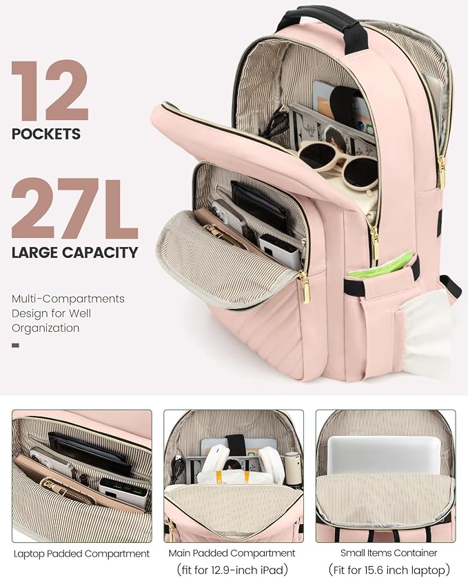 LOVEVOOK Laptop Backpack Purse for Women, Large Capacity Travel Business - Image 2