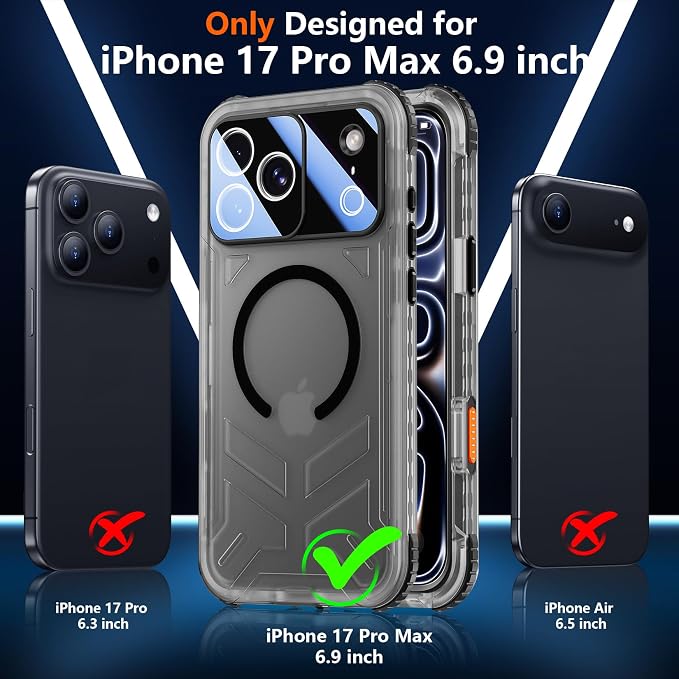 SPIDERCASE Magnetic for iPhone 17 Pro Max Case Waterproof, 12FT Military - Image 2