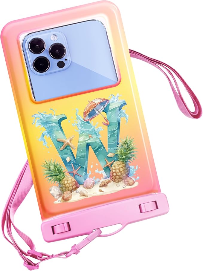 Personalized Initial Waterproof Phone Pouch Case by Unknown