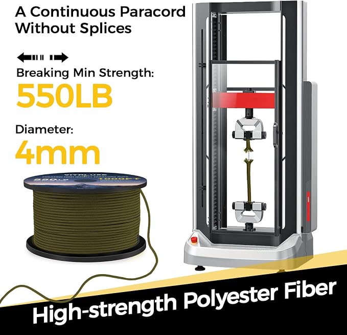 Paracord 550, 7 Triple Strands Utility Rope, Parachute Cord - Image 2