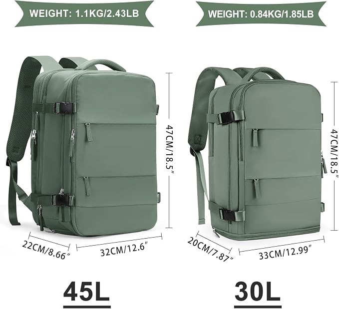 coowoz Large Travel Backpack For Women Men, Carry On Backpack, Hiking Backpack - Image 3