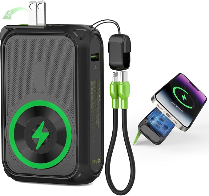 P05 Portable Charger, Magnetic Power Bank, Small Wireless PowerBank, Battery by SEANCHEER