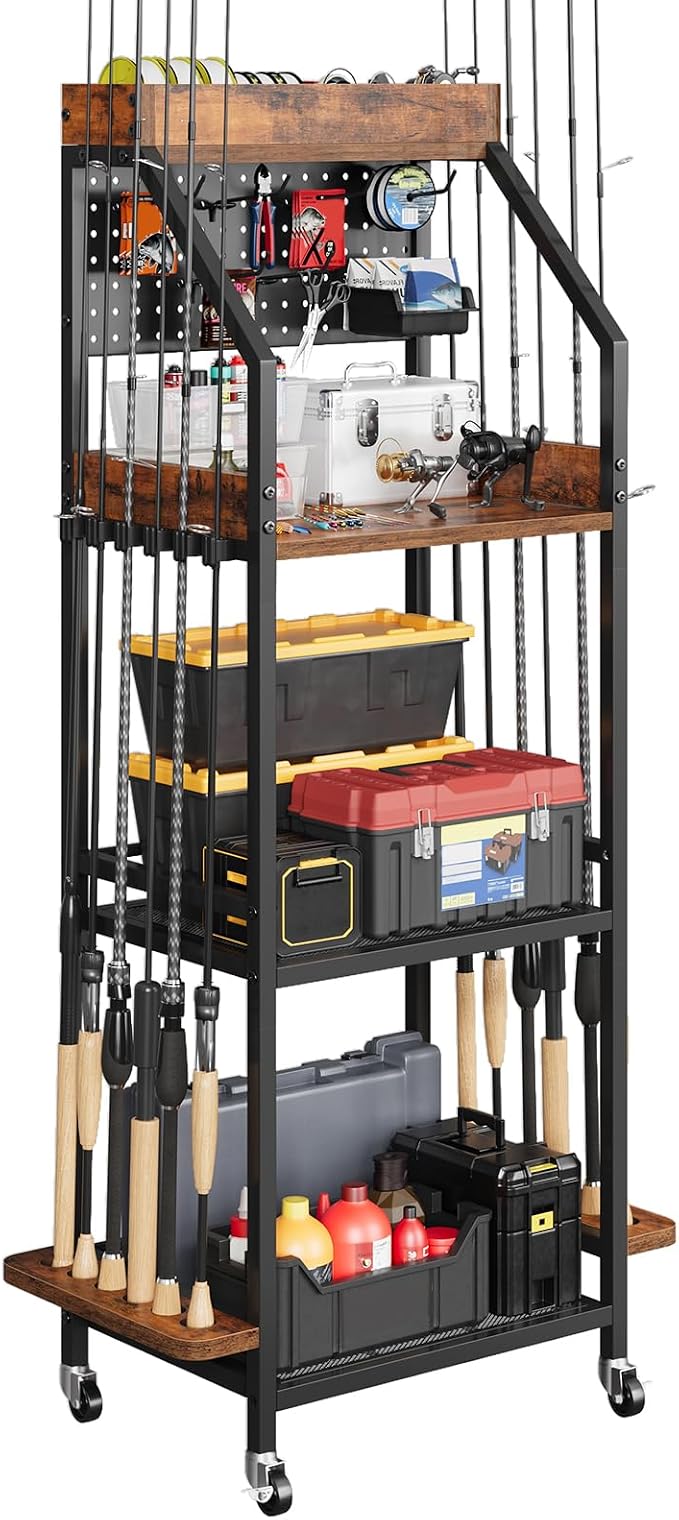 Fishing Rod Holder for Garage by Makeyourlifemoreconvenient