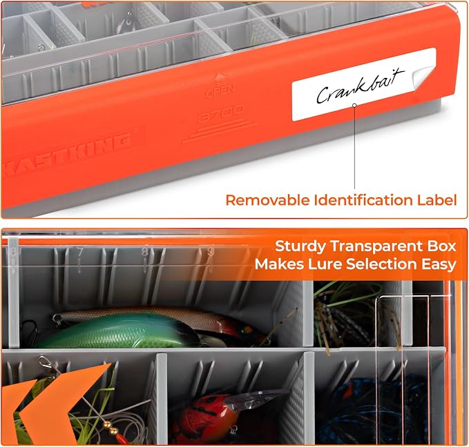 KastKing HyperSeal Waterproof Tackle Box, 3700 Deep Tackle Trays, Fishing - Image 4