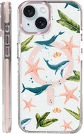 Case for iPhone 14 Plus/15 Plus, Sealife Whale Ocean Wildlife Clear Phone Case by Toulas
