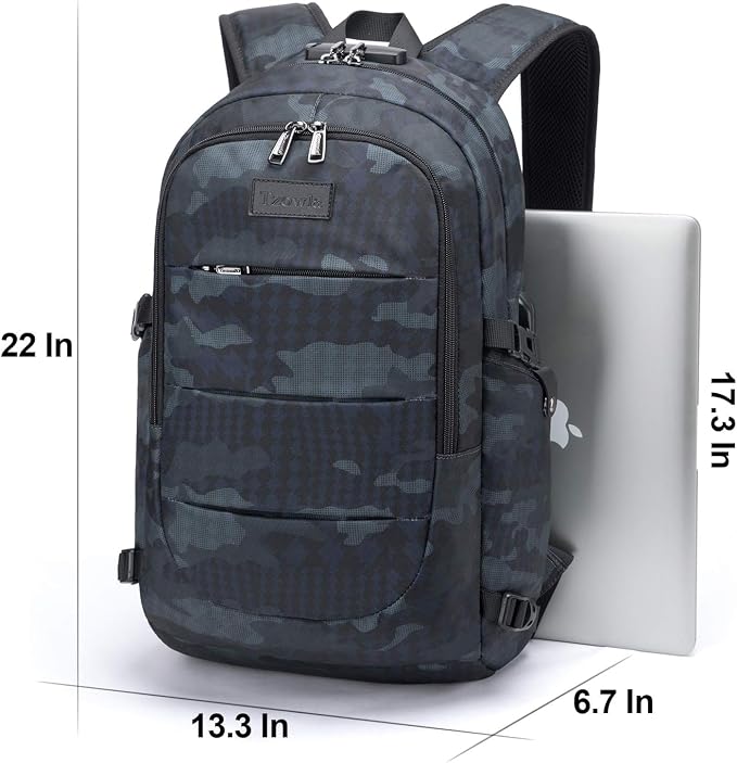 Tzowla Travel Laptop Backpack Water Resistant Anti-Theft Bag - Image 6