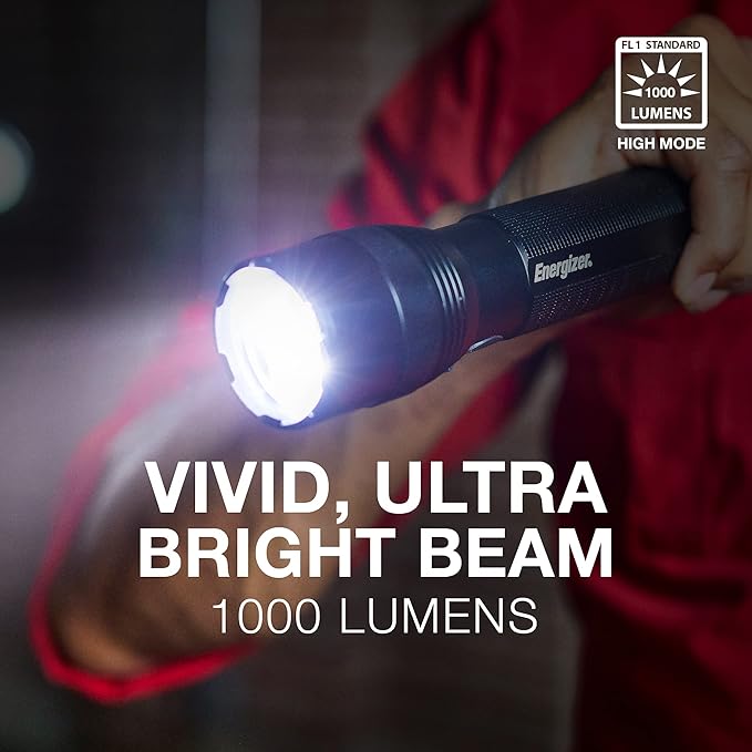 Energizer TacR-1000 Flashlight Rechargeable, Bright Rechargeable Tactical - Image 4