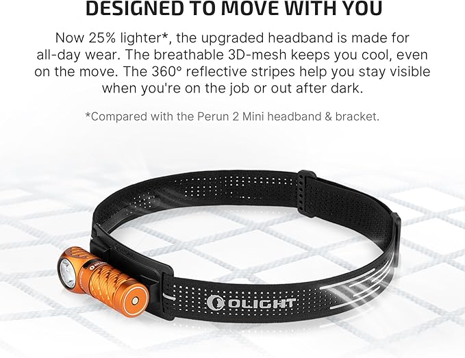 OLIGHT Perun 3 Mini Premium Headlamp 1250 Lumens Flashlight - Image 6