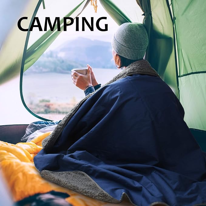 Tirrinia Large Waterproof Outdoor Blanket, Soft Warm Windproof Stadium Blanket - Image 5