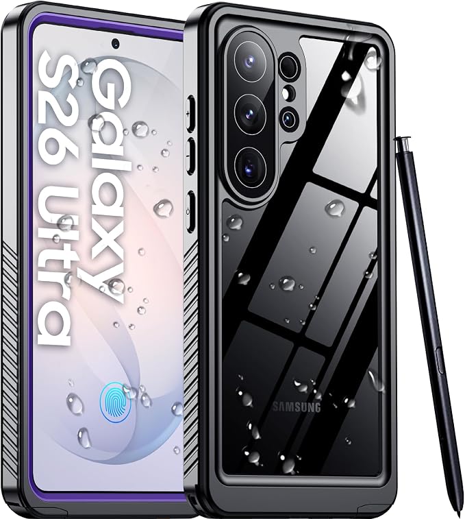 Temdan Designed for Samsung Galaxy S26 Ultra Case Waterproof, Built-in Lens & by Temdan