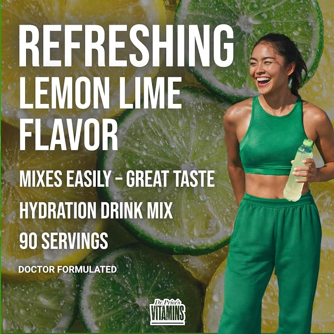 Dr. Price’s Electrolytes Powder Bulk – Lemon Lime, 90 Servings | Sugar Free - Image 6