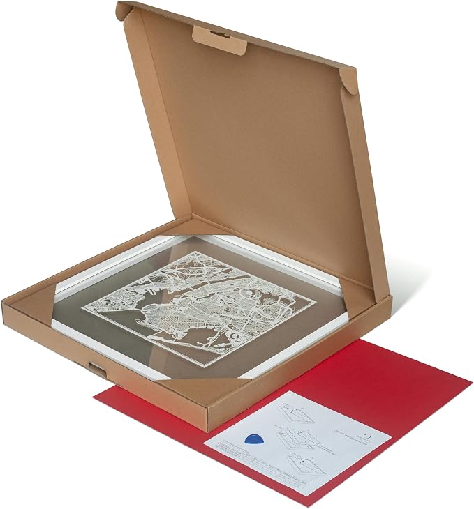 Washington D.C. Cut Map framed by O3 Design Studio, 18x18 inches, paper cutting - Image 9