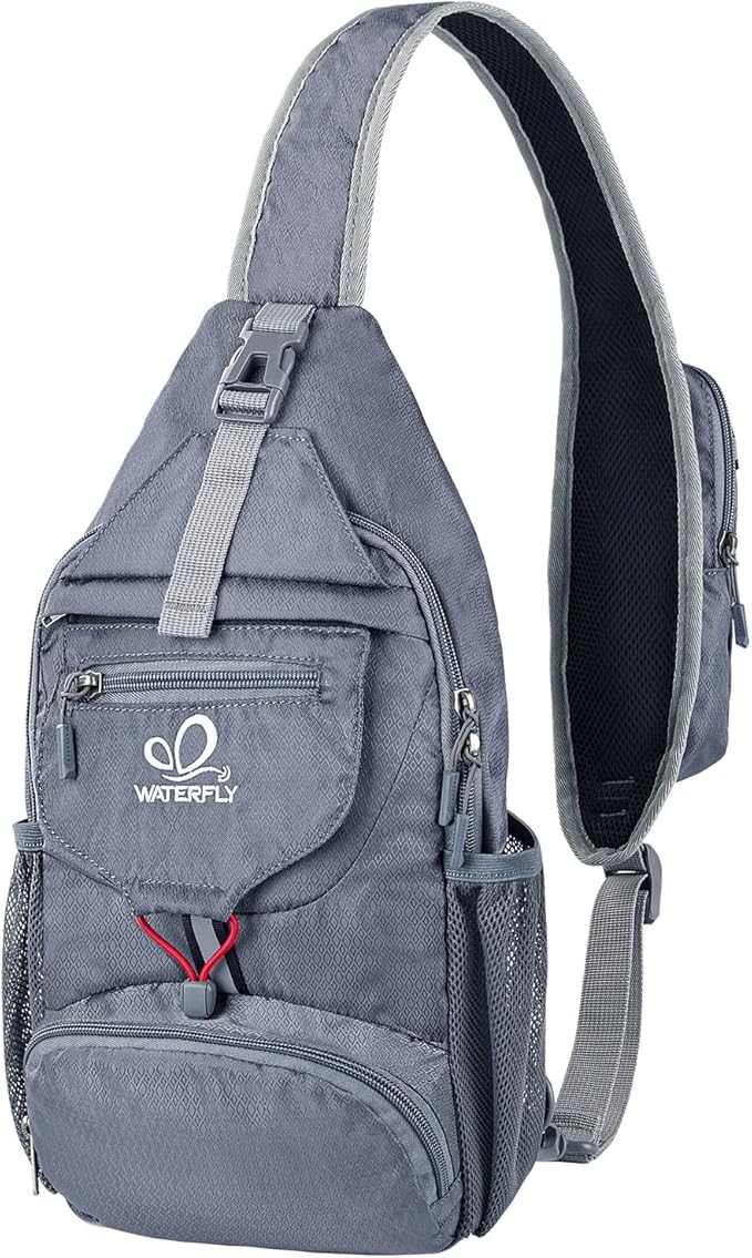 WATERFLY Packable Small Crossbody Sling Backpack Shoulder Chest Bag Daypack by Waterfly