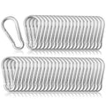 50 Pack 2" Heavy Duty Carabiner Clips, M5 Sliver Galvanized Steel Spring Snap by SEUNGCH