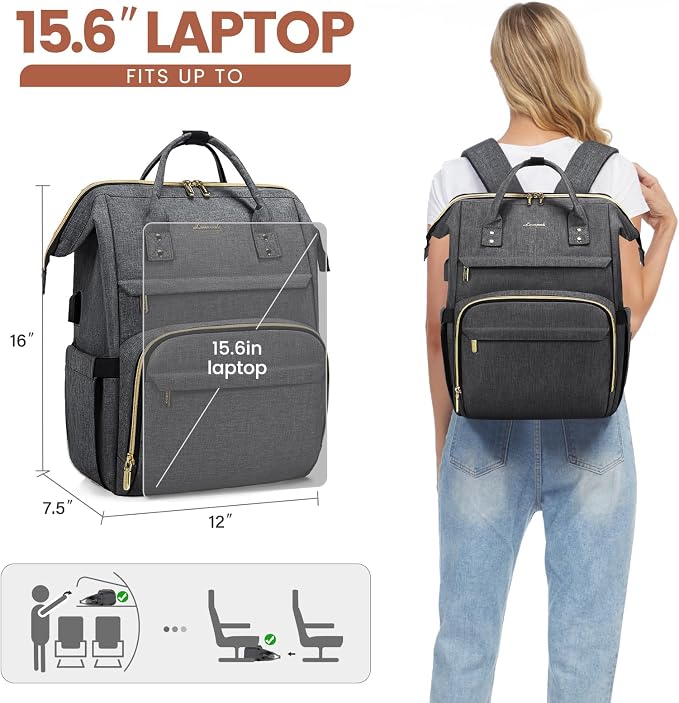 LOVEVOOK Laptop Backpack for Women, 15.6 Inch Professional Womens Travel - Image 6