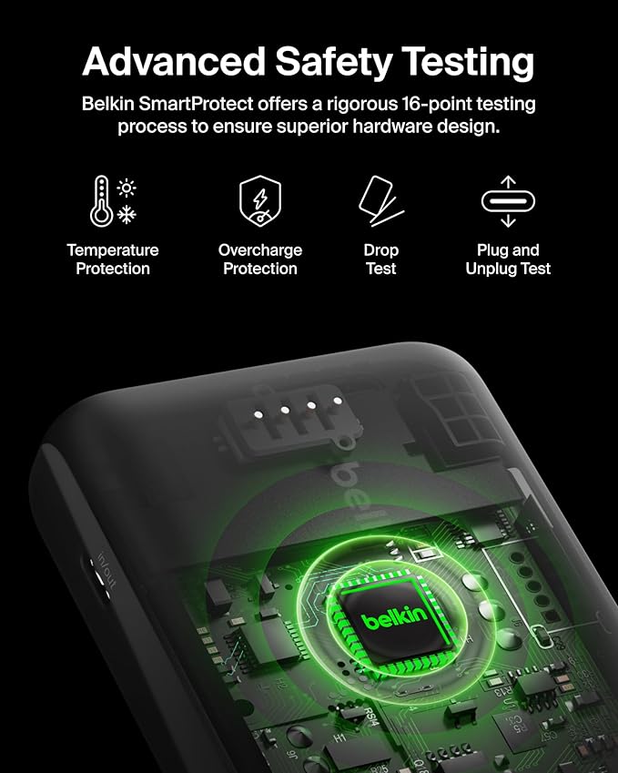 Belkin Portable Charger - 15W 3 Port Power Bank Battery Pack - Fast Charging - Image 3