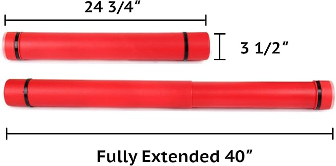 2-Pack Extendable Poster Tubes Expand from 24.5” to 40” - Image 6