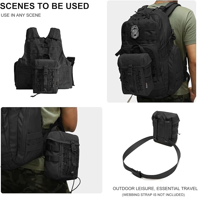 Mardingtop Molle Admin Pouch, EDC Pouch, Tactical Drawstring Pouch, Utility - Image 6