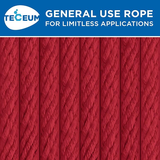 TECEUM Cotton Rope 3/16” – 50 FT – Strong All-Purpose Braided Rope – Natural - Image 9