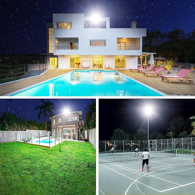 YANYCN 2 Pack 800W LED Flood Light Outdoor, 3750W Equivalent Super Bright - Image 7