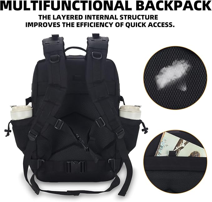 Lovelinks21 25L Tactical Military Backpack Small Travel Rucksack - Image 4