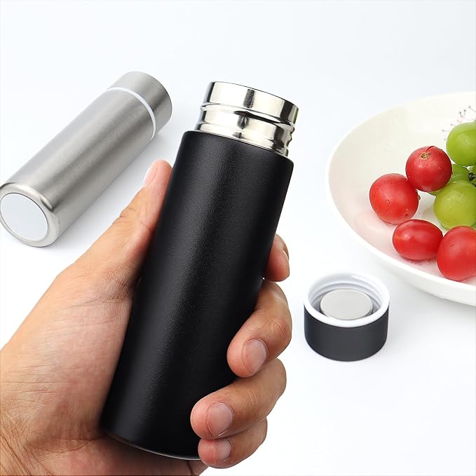Cute Small Water Bottle, 4.4 Fl. Oz, Mini Slim Flask - Image 3