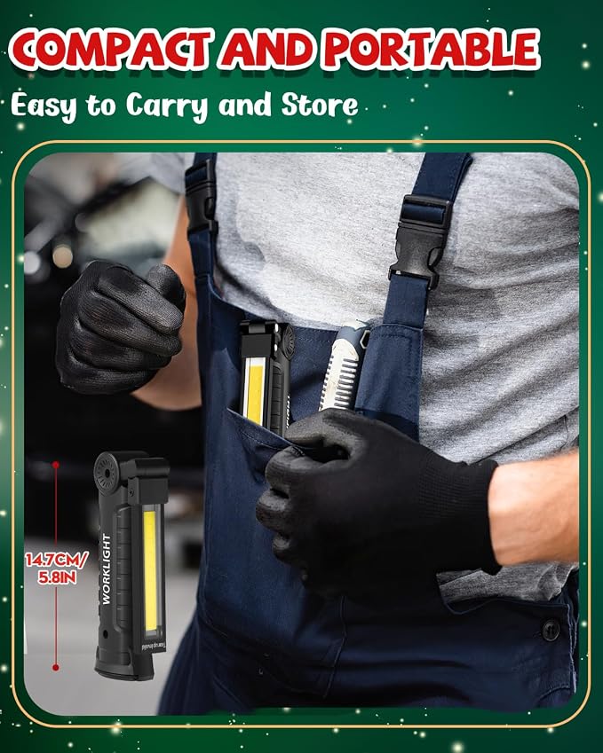 Coquimbo Tool Gifts for Men Him, Rechargeable LED Work Lights Grill Light - Image 6