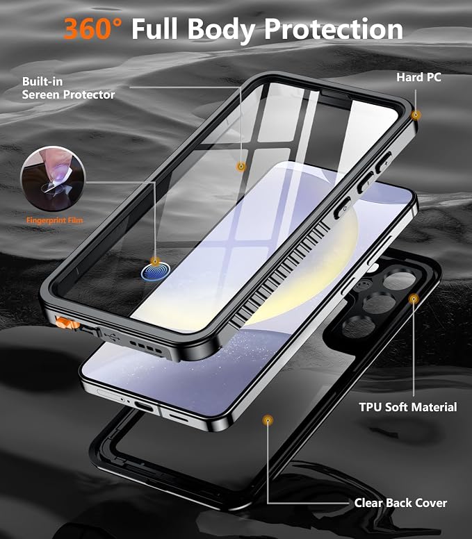 Temdan Compatible with Samsung Galaxy S24 Case Waterproof with Belt Clip Holster - Image 5