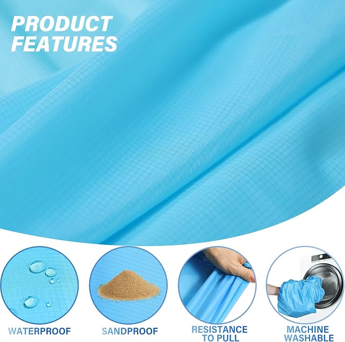 Famstar Beach Blanket Oversized Extra Large 10'X 9', Waterproof Sandproof Beach - Image 6