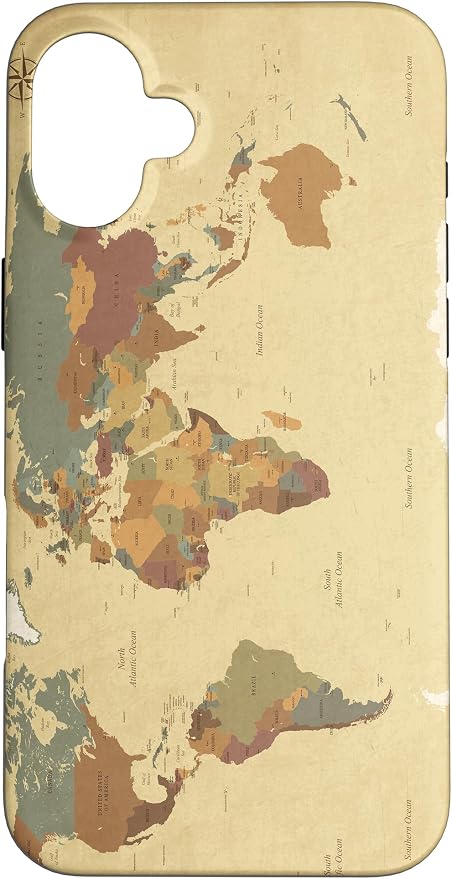 Globe Map Smartphone Cell Cover Gift World Map Pattern Phone Case by Unknown
