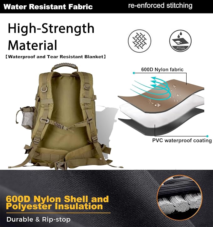 Large Military Bug Out Bag 3 Day Pack Expandable Backpack Army Daypack - Image 6