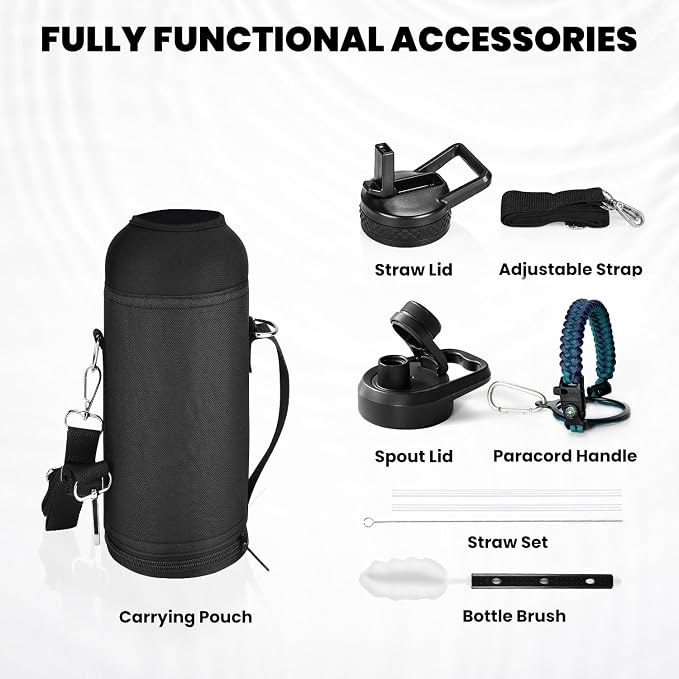 RAYMYLO Insulated Water Bottle 40 oz, Triple Wall Vacuum Stainless Steel - Image 6