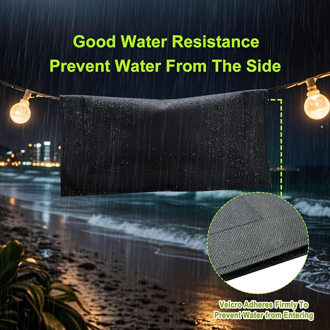 3Pack Outdoor Extension Cord Safety Cover, 10x5 Inch, 600D Canvas Material - Image 4