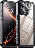 Temdan Compatible with iPhone 16 Pro Max Case Waterproof, Built-in Screen & by Temdan