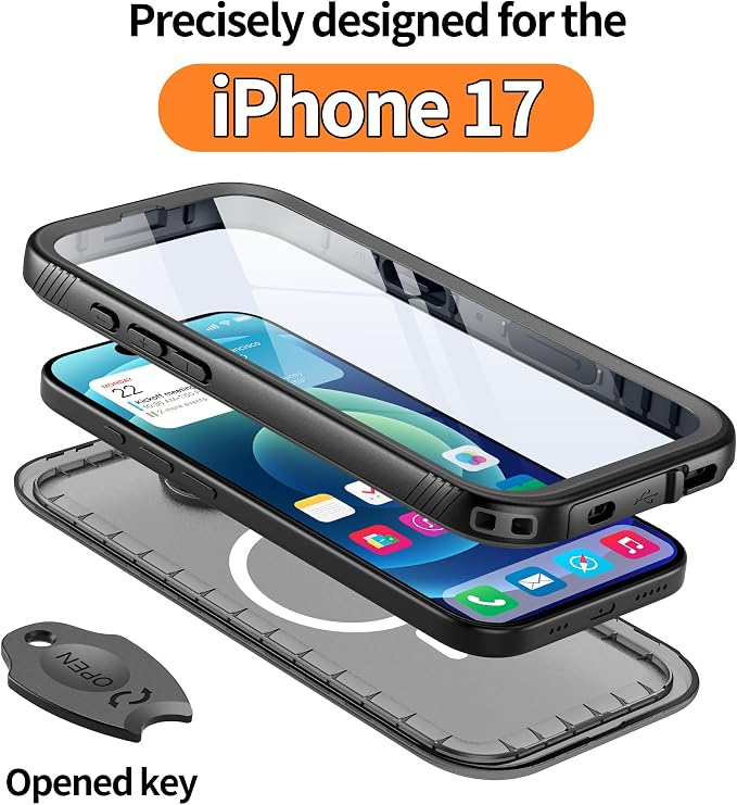 Cozycase for iPhone 17 Waterproof Case Full-Body Bumper Shockproof Dustproof - Image 6